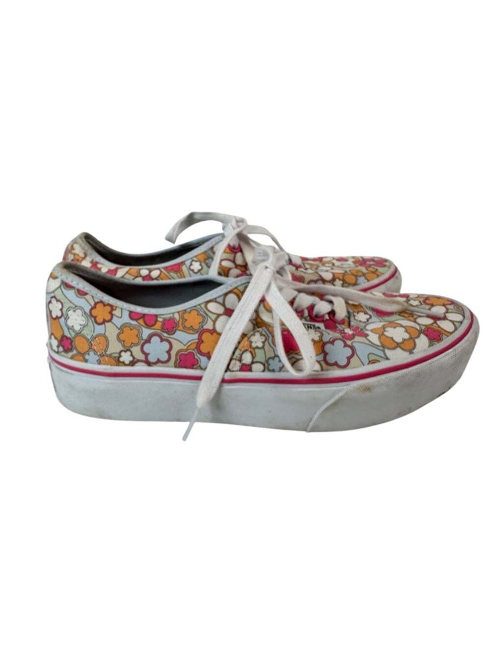 Vans Authentic Platform Sun-Deh Floral Sneakers Womens 8 Retro Canvas